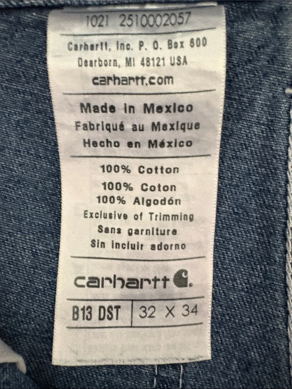 Carhartt 32x34 Loose Straight Fit Carpenter Jeans - Picture 8 of 8